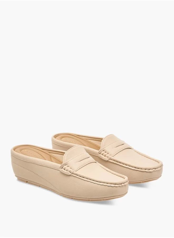 لو كونفورت Women Solid Slip-On Mules with Wedge Heels