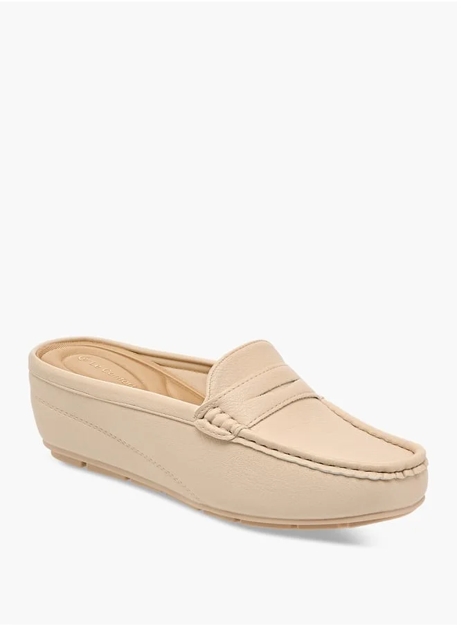 لو كونفورت Women Solid Slip-On Mules with Wedge Heels