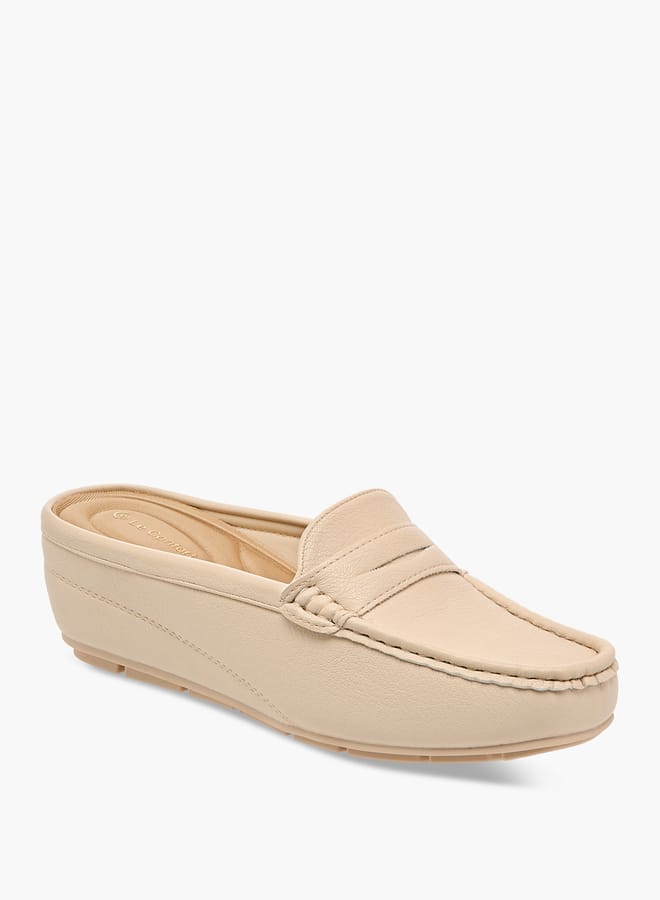 Le Confort Women Solid Slip-On Mules with Wedge Heels  - Image 2