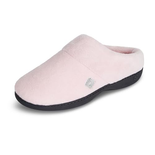 isotoner Womens Classic Clog Slippers with Memory Foam Comfort and NonSlip Stability Peony 657
