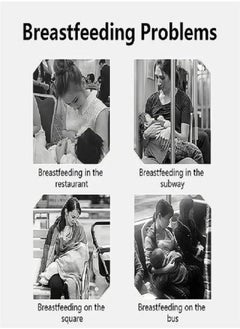 Fatah Breastfeeding Cover Nursing Soft and Breathable Cotton Fabric - Two Faces- Prints May Vary  - Image 2