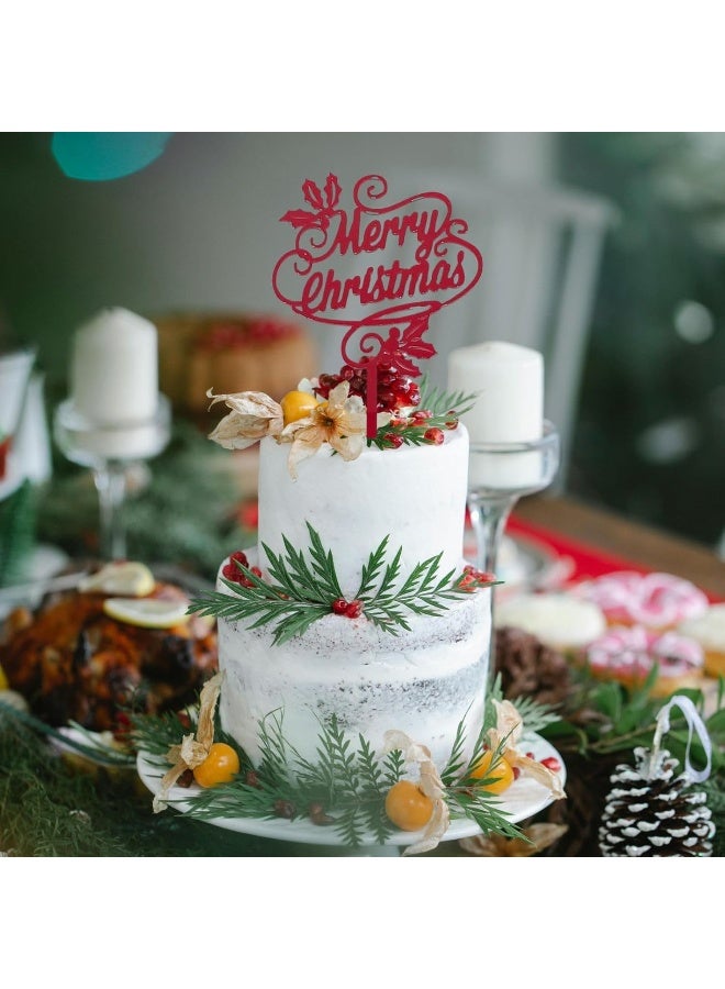 TPGP Merry Christmas Acrylic Cake Topper Red Toppers  - Image 5