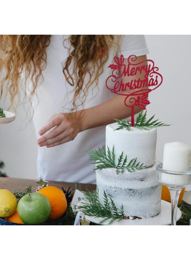 TPGP Merry Christmas Acrylic Cake Topper Red Toppers  - Image 4