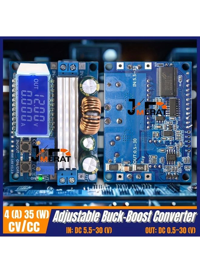 1pc DC DC Buck Boost Converter Module CC CV LCD Digital Display Voltmeter Ammeter - Image 2