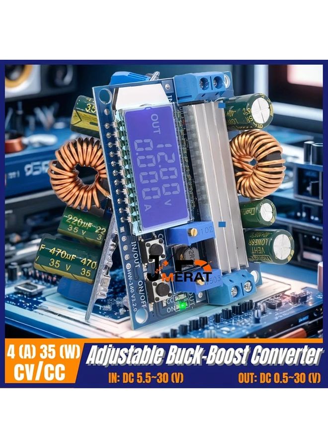 1pc DC DC Buck Boost Converter Module CC CV LCD Digital Display Voltmeter Ammeter - Image 4