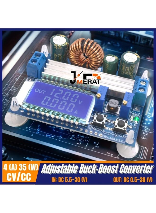 1pc DC DC Buck Boost Converter Module CC CV LCD Digital Display Voltmeter Ammeter - Image 1