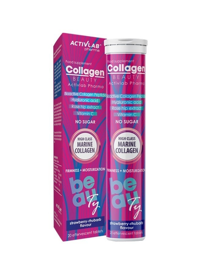 Activlab Pharma Collagen Beauty Effervescent Tablets (20 Tablets) | Bioactive Collagen Peptides, Hyaluronic Acid & Vitamin C | Sugar-Free - Image 1