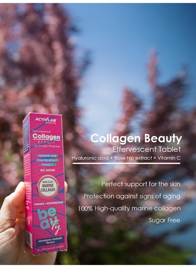 Activlab Pharma Collagen Beauty Effervescent Tablets (20 Tablets) | Bioactive Collagen Peptides, Hyaluronic Acid & Vitamin C | Sugar-Free - Image 4