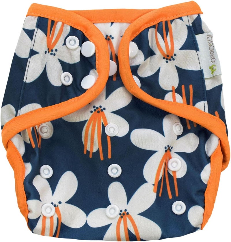 OsoCozy One Size Cloth Diaper Covers - Adjustable Snap Fit & Double Leg Gussets for Baby Boys & Girls from 8-35 Pounds. Use with Prefold, Flat or Fitted Cloth Diapers or Snap-in Inserts. - Image 1