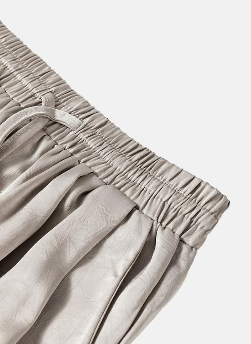 يونيكي Beige Plain Casual Trouser