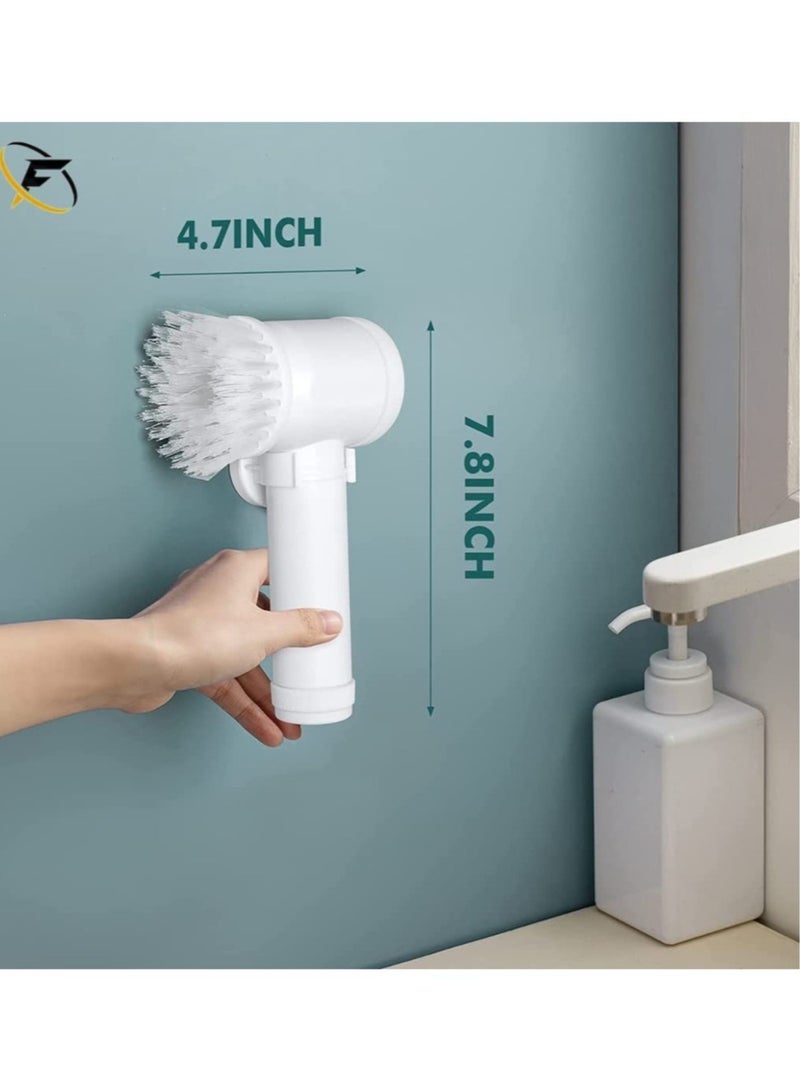 ELTRAZONE Electric Cleaning Brush with 3 Brush Heads Electric Spin Scrubber Bathroom Rechargeable Scrub Brush - Image 4