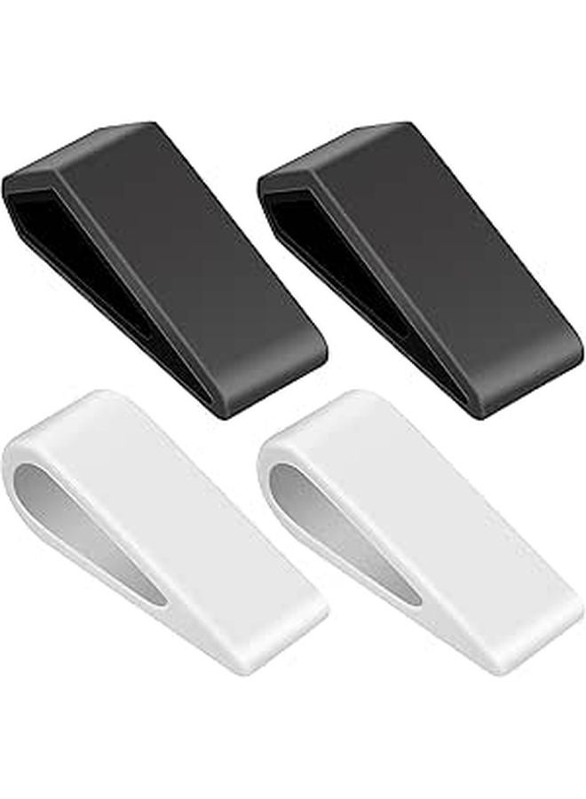 4pcs Adjustable Laptop Stand Cooling Pad Universal Notebook Riser Anti Skid Computer Holder Gray White - Image 1