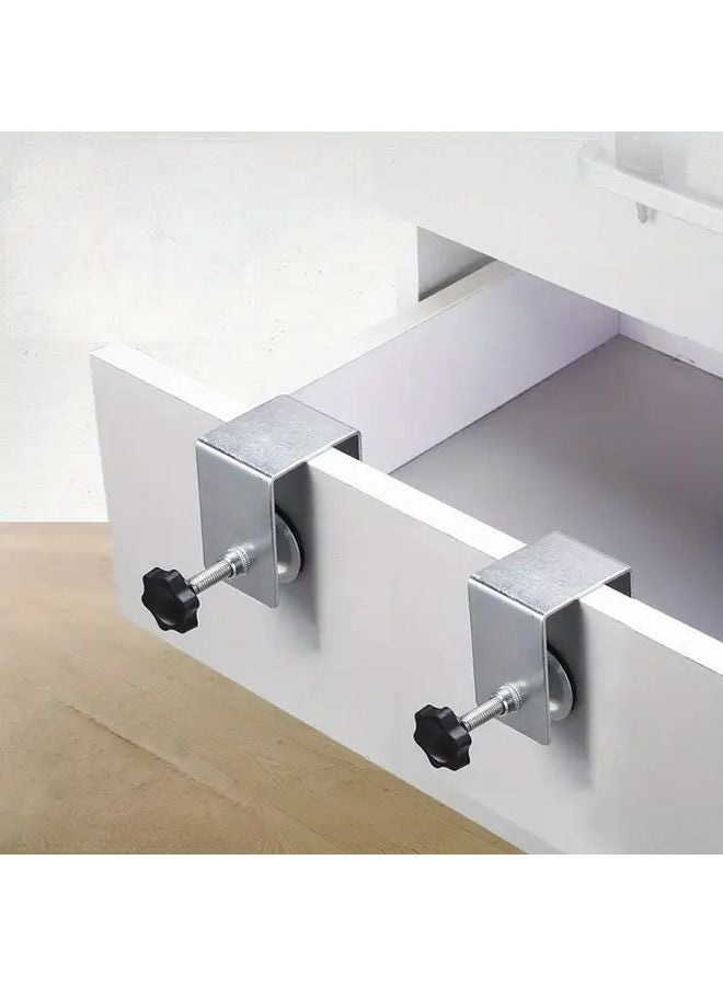 Stainless Steel Drawer Mounting Clips U Shaped Woodworking Fixture Durable Cabinet Hardware - Image 2