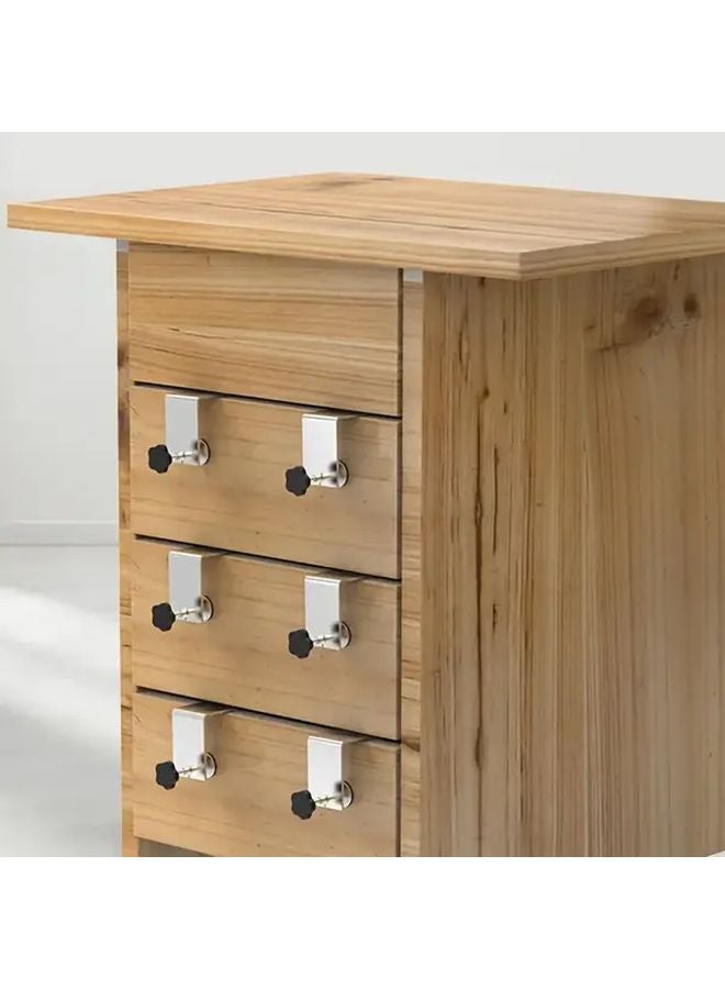 Stainless Steel Drawer Mounting Clips U Shaped Woodworking Fixture Durable Cabinet Hardware - Image 3