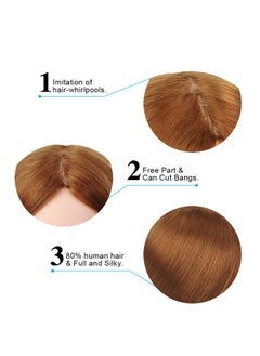 Beauty Star Beauty Star Mannequin Head with 80% Real Human Hair, Manikin Doll Head for Hair Styling, Cosmetology Makeup Hairdressing Training Practice Head with Clamp Stand and DIY Hair Styling Braiding Set  - Image 5