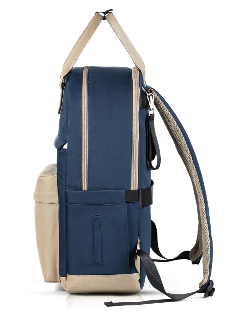 Little Story Kenzie Mom Dad Travel Diaper Backpack - Dark Blue - Image 4