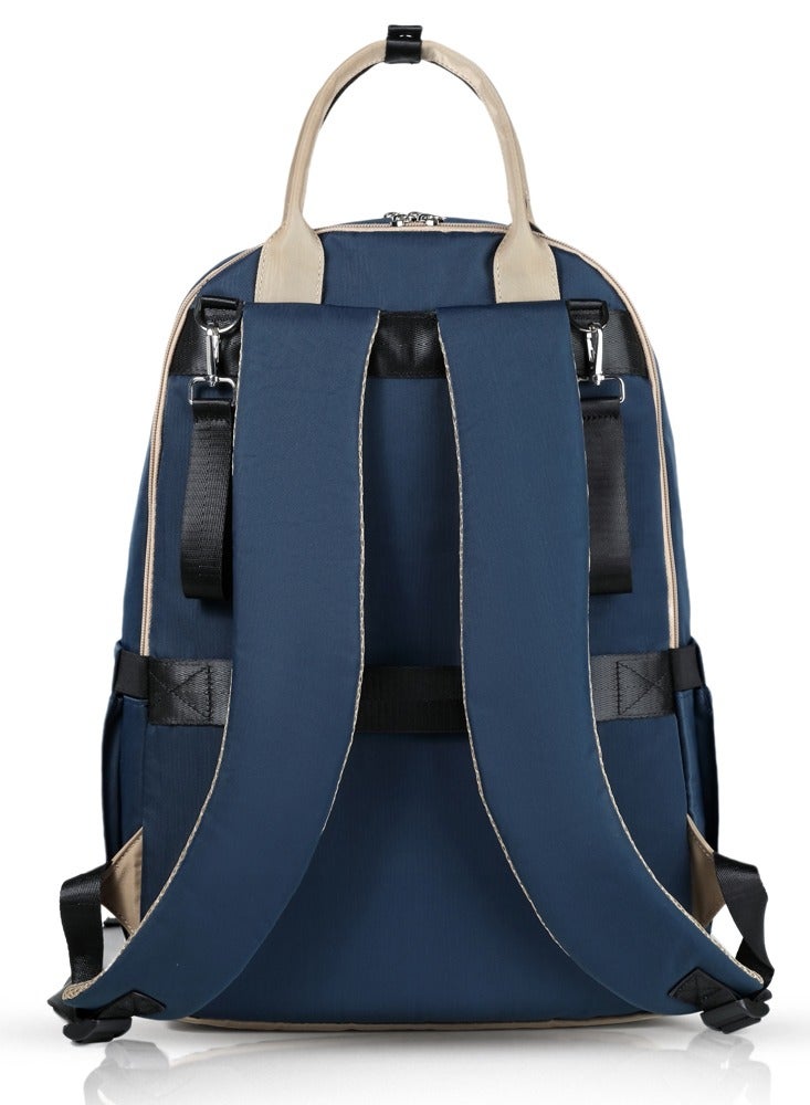 Little Story Kenzie Mom Dad Travel Diaper Backpack - Dark Blue - Image 2