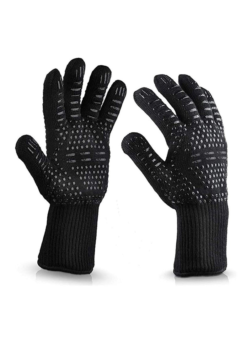 GGOOT 800 Degrees High Temperature Resistant Gloves Microwave Oven Kitchen BBQ Gloves Anti-Scalding and Heat Insulation Gloves  - Image 1