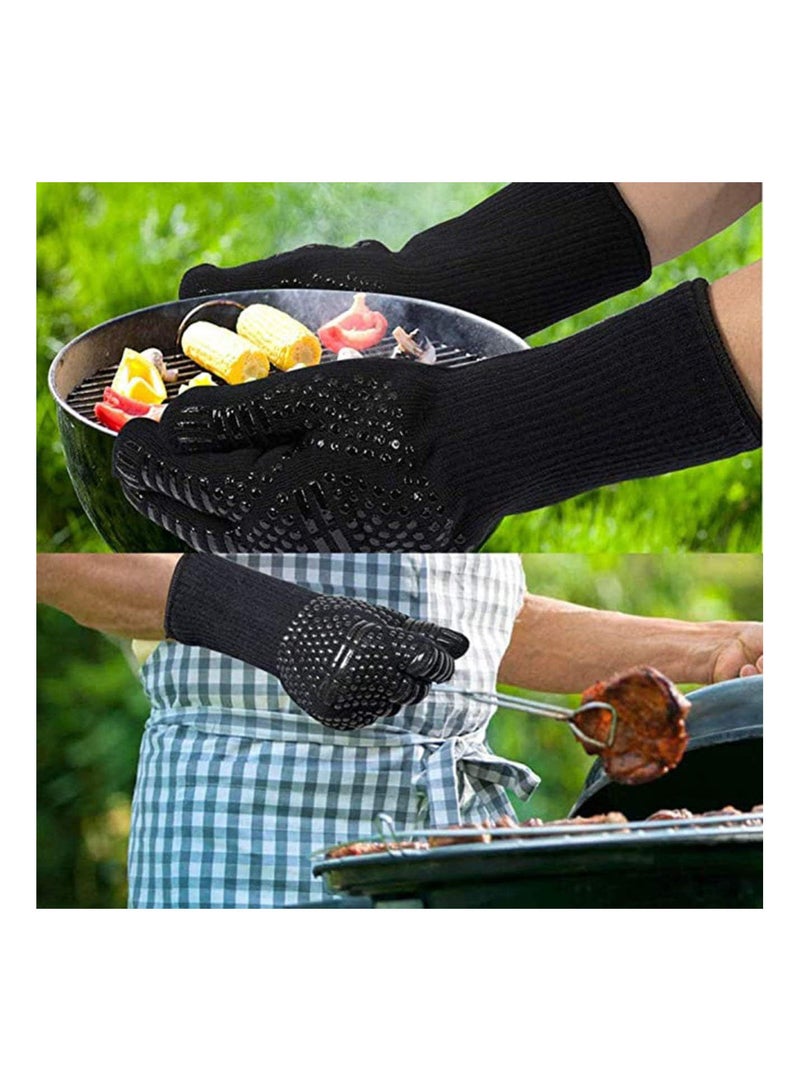GGOOT 800 Degrees High Temperature Resistant Gloves Microwave Oven Kitchen BBQ Gloves Anti-Scalding and Heat Insulation Gloves  - Image 4