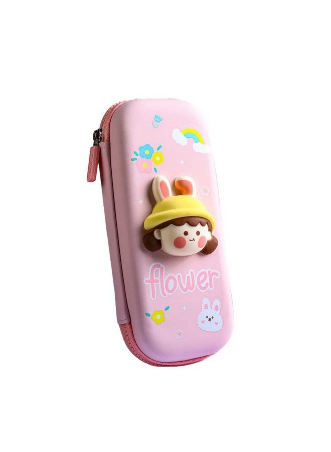 FunBlast Cartoon Theme Pencil Case - 3D EVA Pencil Case Pouch, Multipurpose Zipper Pencil Case for Kids, Pen and Pencil Bag for School Kids, Girls, Kawaii Stationery Storage Box (Flower-Small) - Image 1