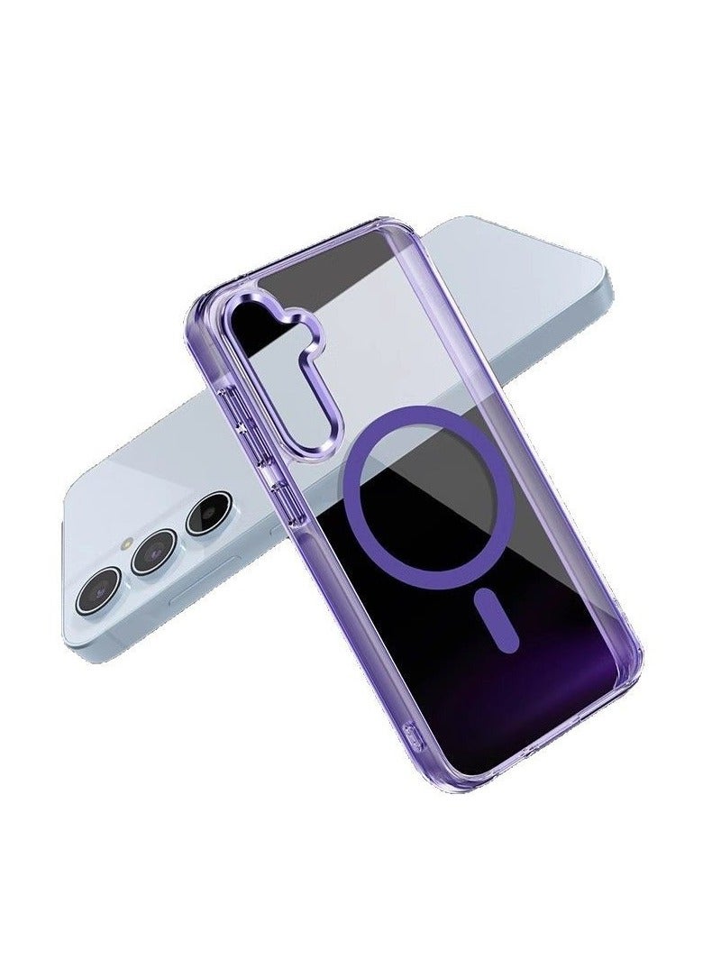 general purple case compatible with Samsung Galaxy A16 5G 2024, built-in magnetism and support wireless charging, four corners airbag drop-proof case for Samsung Galaxy A16 - Image 1