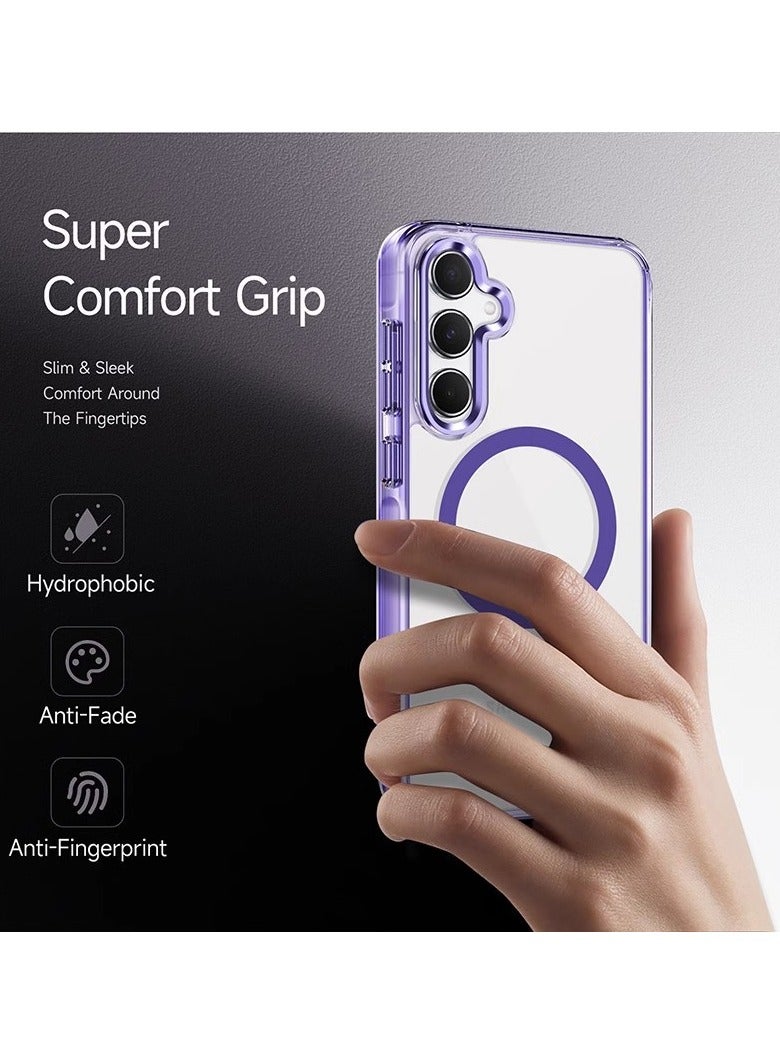 general purple case compatible with Samsung Galaxy A16 5G 2024, built-in magnetism and support wireless charging, four corners airbag drop-proof case for Samsung Galaxy A16 - Image 2