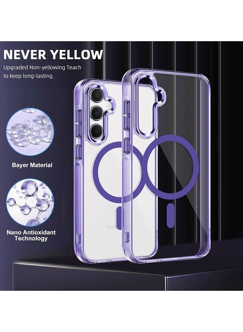 general purple case compatible with Samsung Galaxy A16 5G 2024, built-in magnetism and support wireless charging, four corners airbag drop-proof case for Samsung Galaxy A16 - Image 5
