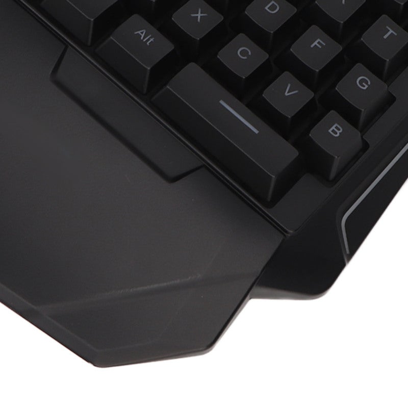 One Handed Gaming Keyboard: 35 Key Ergonomic Wrist Rest Silent ABS USB Wired - RGB Backlighting Professional Mini PC Keyboard for Pro Gaming Enthusiasts & Late Night Gaming Sessions - Image 2