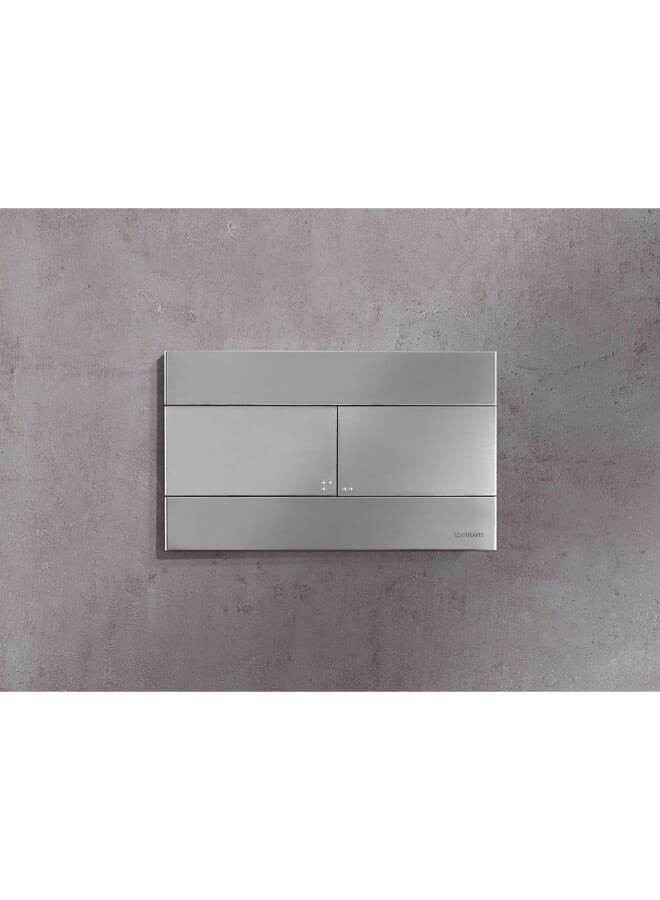 Duravit Beta 140 Actuator plate, for toilet, metal brushed - Image 1