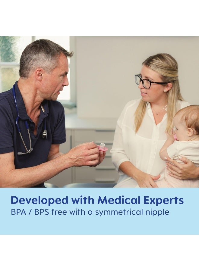 MAM Original Matte Baby Pacifier, Nipple Shape Helps Promote Healthy Oral Development, Sterilizer Case, 2 Pack, 0-6 Months, Girl,2 Count (Pack of 1) - Image 4