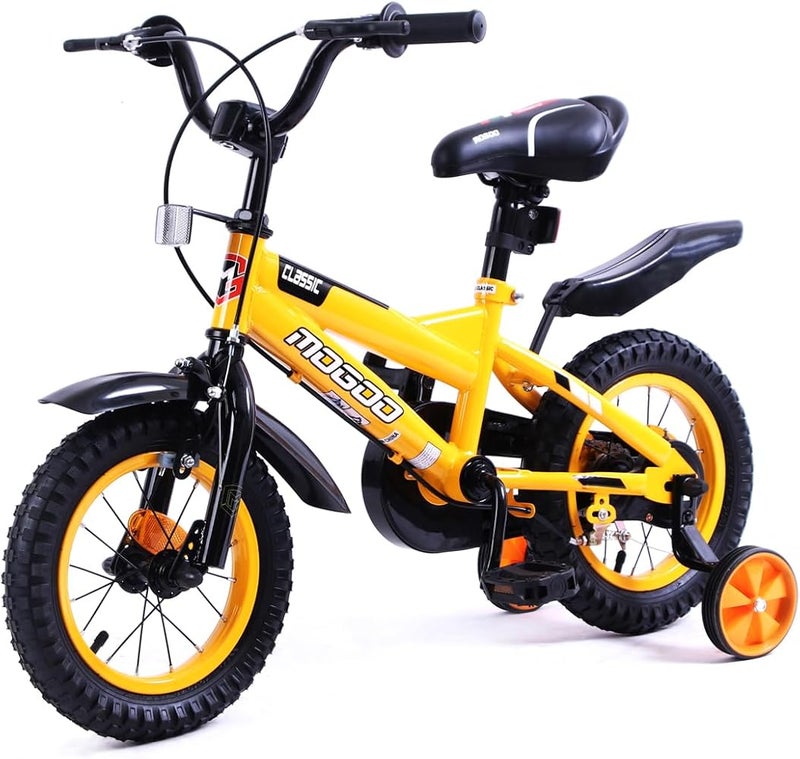 Mogoo Classic Kids Road Bike For 2-10 Years Old Girls & Boys, Adjustable Seat, Handbrake, Mudguards, Lightweight, 12/14/16 Inch Bicycle with Training Wheels, 20-Inch with Kickstand, Gift For Kids - Image 2