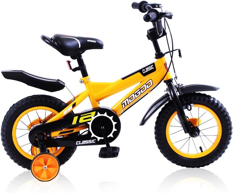 Mogoo Classic Kids Road Bike For 2-10 Years Old Girls & Boys, Adjustable Seat, Handbrake, Mudguards, Lightweight, 12/14/16 Inch Bicycle with Training Wheels, 20-Inch with Kickstand, Gift For Kids - Image 1
