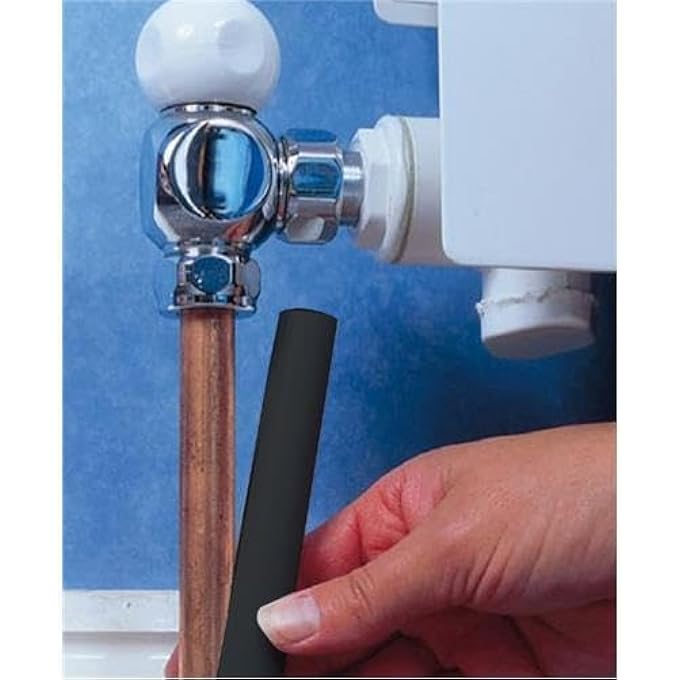 BLACK 15MM RADIATOR PIPE HOLE COLLARS COVER RADSNAPS (PACK OF 2 COLLAR & SLEEVE), BLACK - Image 2