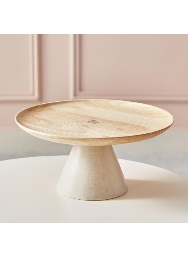 LUXE Decorative Light Terracotta Bowl With Wooden Top 25X13X25 Cm - Image 2