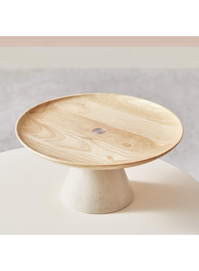 LUXE Decorative Light Terracotta Bowl With Wooden Top 25X13X25 Cm - Image 3