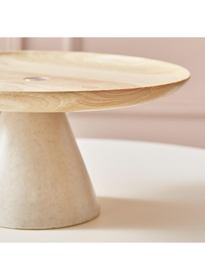 LUXE Decorative Light Terracotta Bowl With Wooden Top 25X13X25 Cm - Image 5