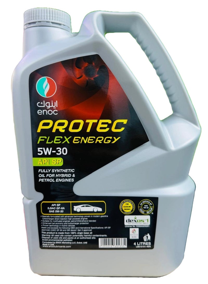 ENOC 5W30 FULLY SYNTHETIC ENGINE OIL DEXOS 4LTR - Image 1