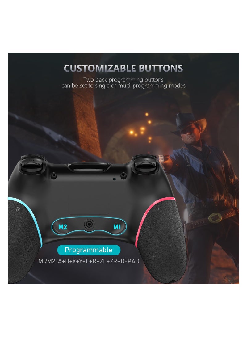 KASTWAVE Switch Controller Wireless Switch Pro Controller Compatible with Switch/Switch Lite/Switch OLED Programmable Remote Gamepad Joystick with Wake-up and Turbo  - Image 5