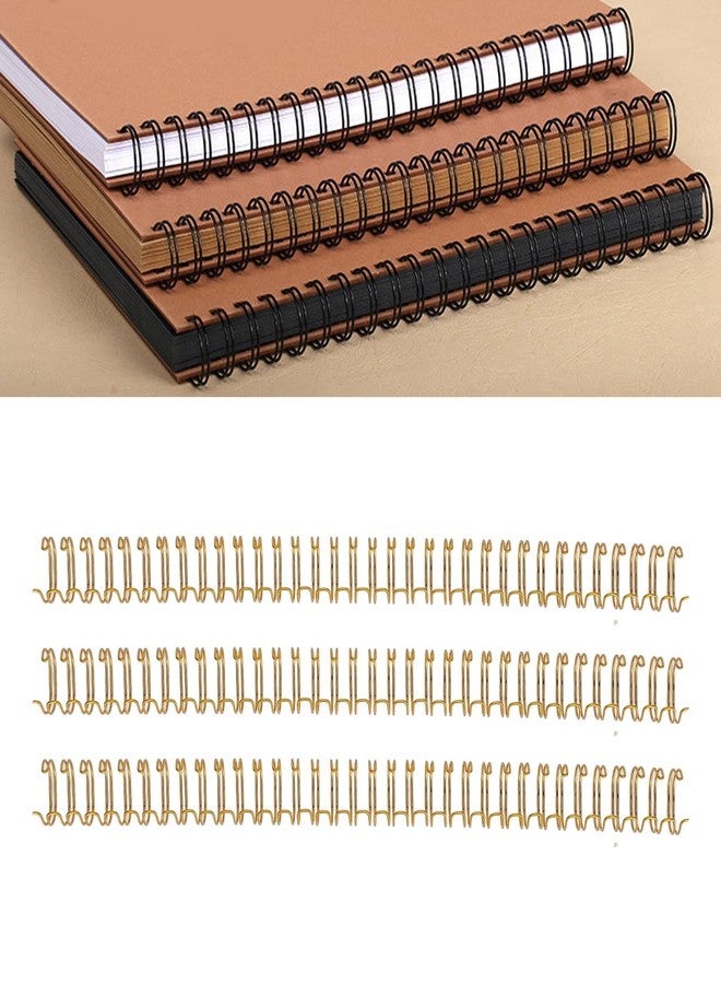 Sorandy 100 Pcs Twin Loop Wire Binding Spines 120 Sheet Capacity, Double Loop Wire Binding Combs Spines, 3:1 Pitch, 9/16 Inch Spiral Binding Coils for Teacher Student (Gold), Sorandymfudzcpn7a-11 - Image 4