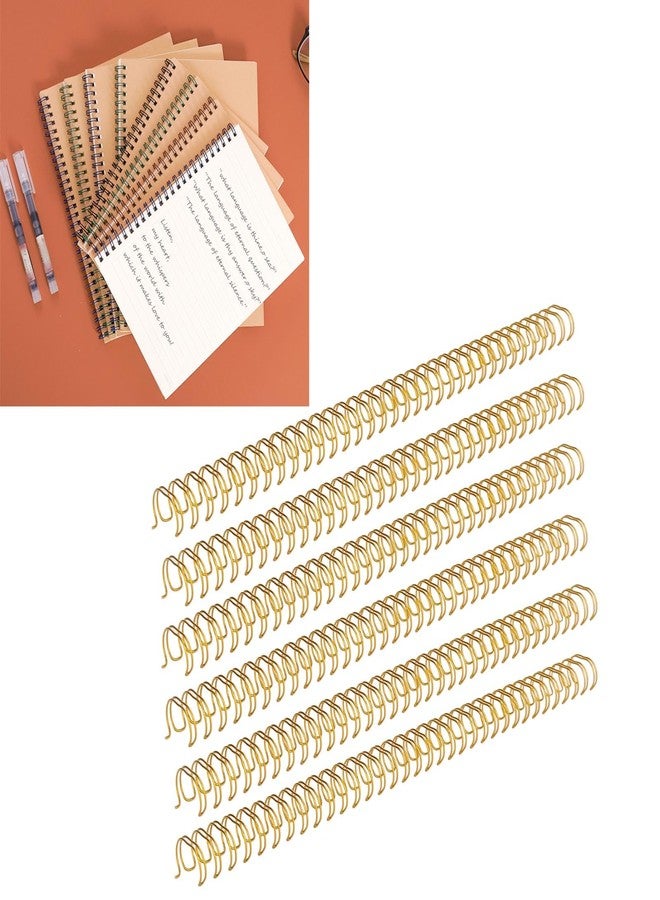 Sorandy 100 Pcs Twin Loop Wire Binding Spines 120 Sheet Capacity, Double Loop Wire Binding Combs Spines, 3:1 Pitch, 9/16 Inch Spiral Binding Coils for Teacher Student (Gold), Sorandymfudzcpn7a-11 - Image 3