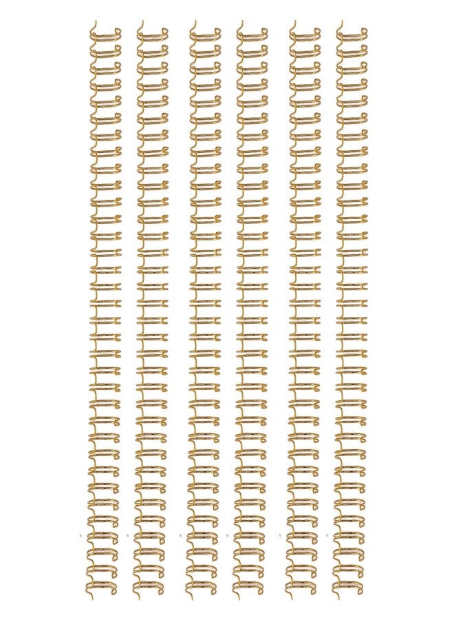 Sorandy 100 Pcs Twin Loop Wire Binding Spines 120 Sheet Capacity, Double Loop Wire Binding Combs Spines, 3:1 Pitch, 9/16 Inch Spiral Binding Coils for Teacher Student (Gold), Sorandymfudzcpn7a-11 - Image 2