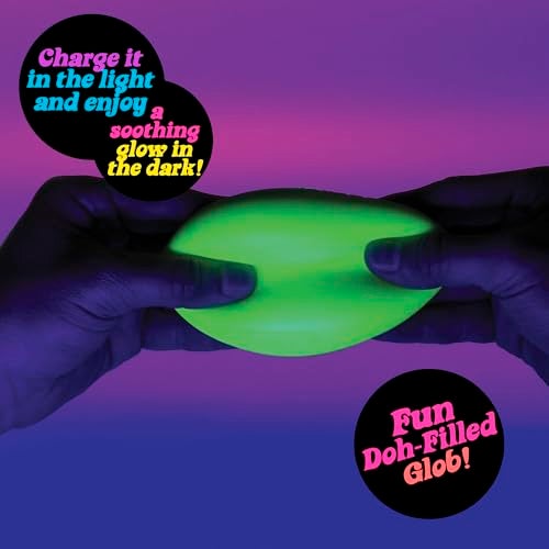 Schylling شيلينغ نيدو يتوهج في الظلام - لعبة ضغط حسية - كرة متوهجة مرضية - 2.5 بوصة عرض - يتوهج في الظلام (عبوة من 1) - Image 3