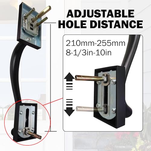 HISAFE Matte Black Front Door Handle Set for Entry/Back Door, Exterior Door Lockset with Deadbolt&Knob, Reversible for Right&Left Handed - Image 3