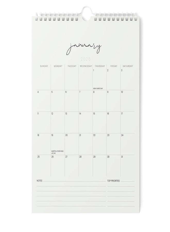 Karto Wall Calendar 2026 - Vertical 8.5x11 inch January 2026 to June 2027 - Boost Your Productivity and Easy Planning with the Aesthetic Monthly Calendar - Cursive Beige - Image 1
