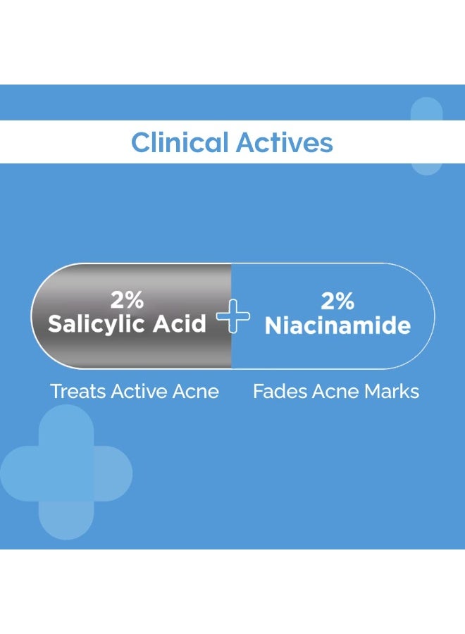 Derma The Derma Co 2% Sali-Cinamide Anti-Acne Face Wash | With 2% Salicylic Acid & 2% Niacinamide I Treats Active Acne & Fades Marks I For Oily & Combination Skin I Power of 2 Actives | For Men & Women | 150 ml - Image 3