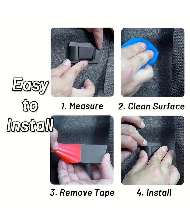 Belt Fasteners 1pc Car Seat Belt Mount Easy Setup Black Safety Latch Minimal Noise Vehicle Enhancement - Image 2