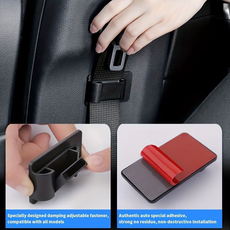 Belt Fasteners 1pc Car Seat Belt Mount Easy Setup Black Safety Latch Minimal Noise Vehicle Enhancement - Image 1