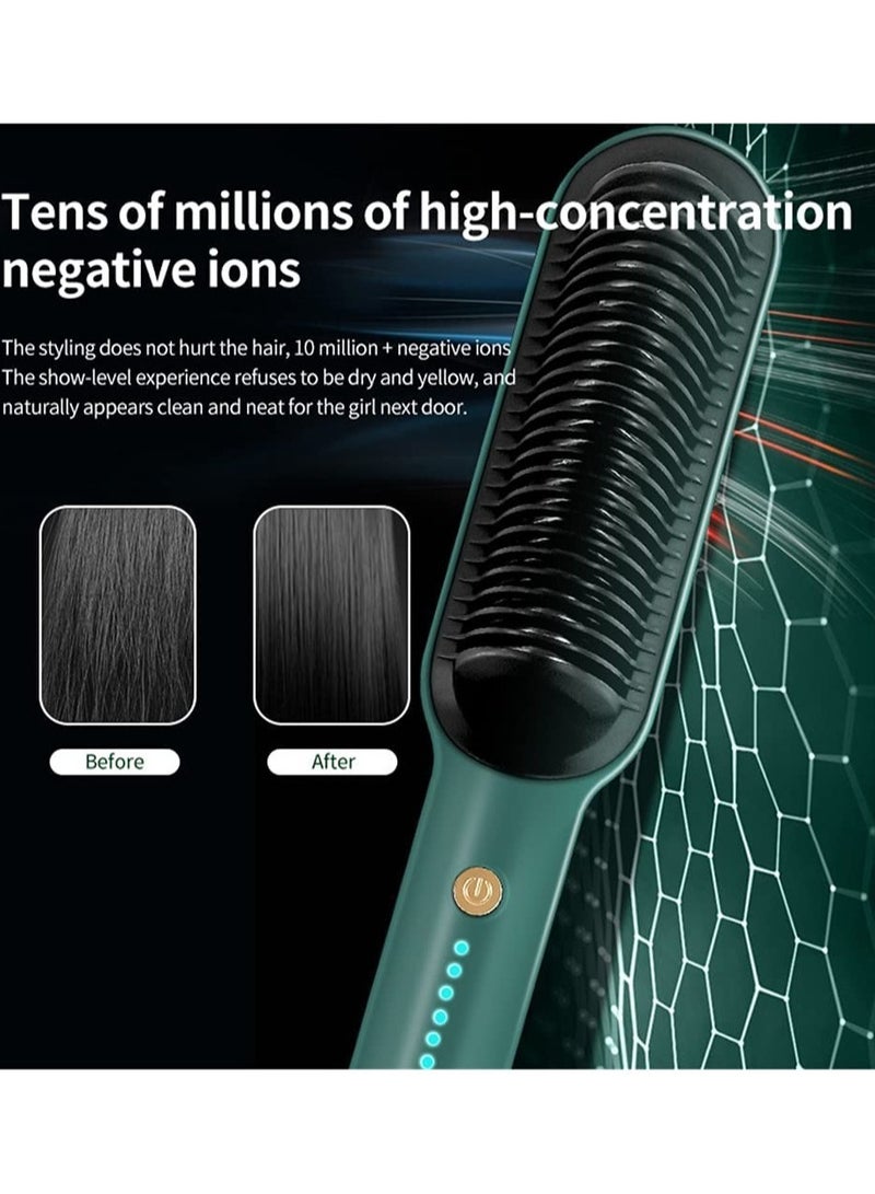 إلترازون Hair Straightener Brush Hair Straightening Iron with Built-in Comb, 20s Fast Heating 5 Gears Settings Anti-Scald Perfect for Professional Salon at Home - Image 4
