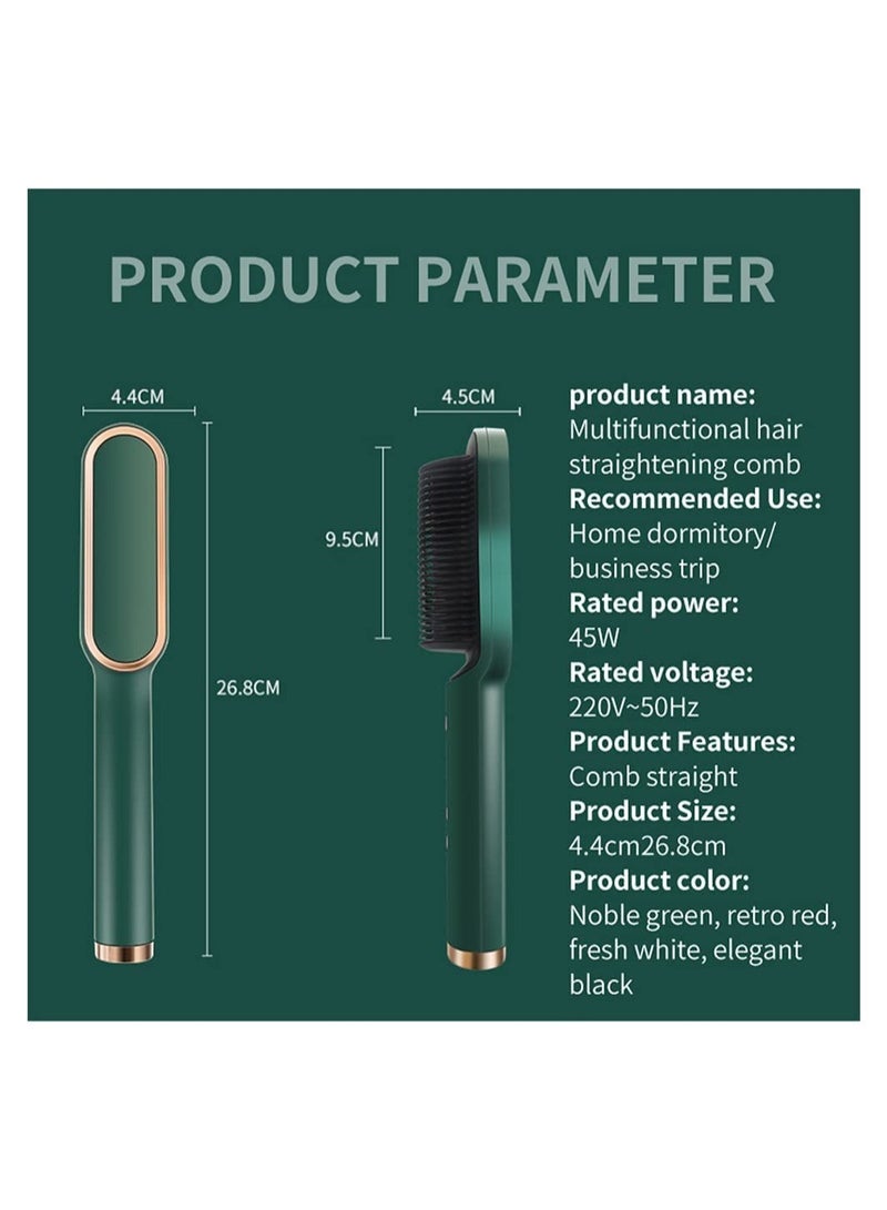 إلترازون Hair Straightener Brush Hair Straightening Iron with Built-in Comb, 20s Fast Heating 5 Gears Settings Anti-Scald Perfect for Professional Salon at Home - Image 2