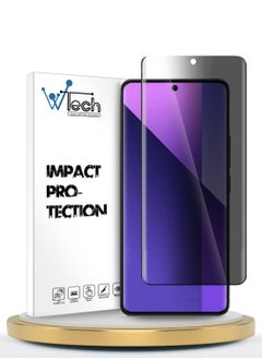 Wtech Xiaomi Redmi Note 13 Pro+ / Redmi Note 13 Pro Plus 5G 2023 Premium Edge-Pro Series Privacy Full Glue Full Cover Flexible Matte Ceramic Screen Protector (MSGPCP) - Clear/Black 